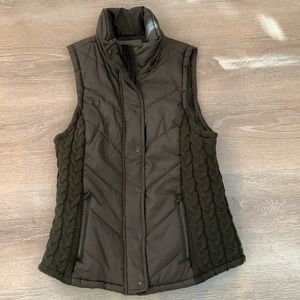 Olive green puffer vest
